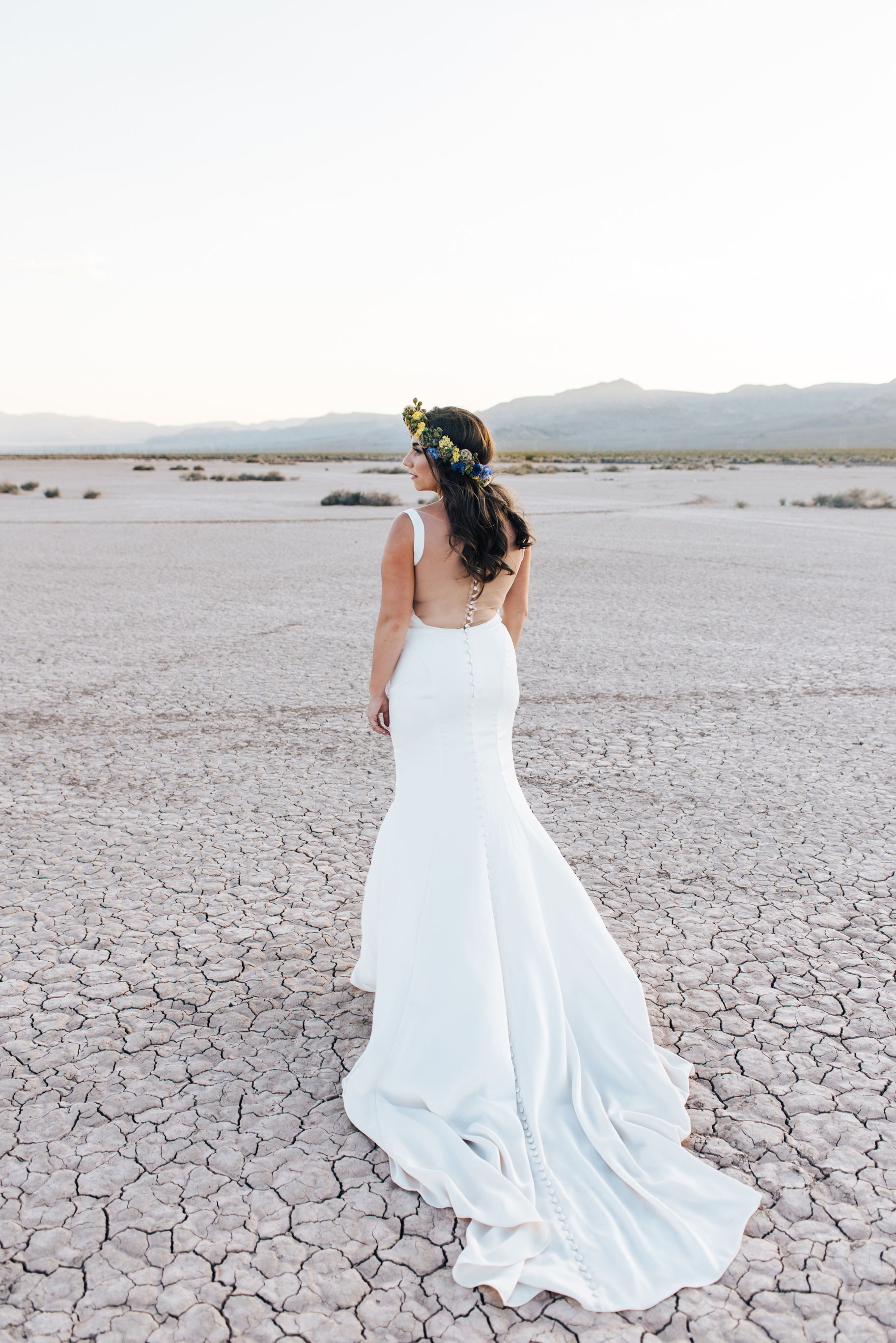 ted baker groom suit, groom, dry lake bed elopement, elopement, flora pop, las vegas wedding, las vegas elopement, pop up wedding, desert wedding, essence of australia wedding dress, wedding dress, bride, bride style, bridal, aussie wedding, las vegas photographer, desert life, summer wedding, blush, blush bridal party, girls, flower crown, 
