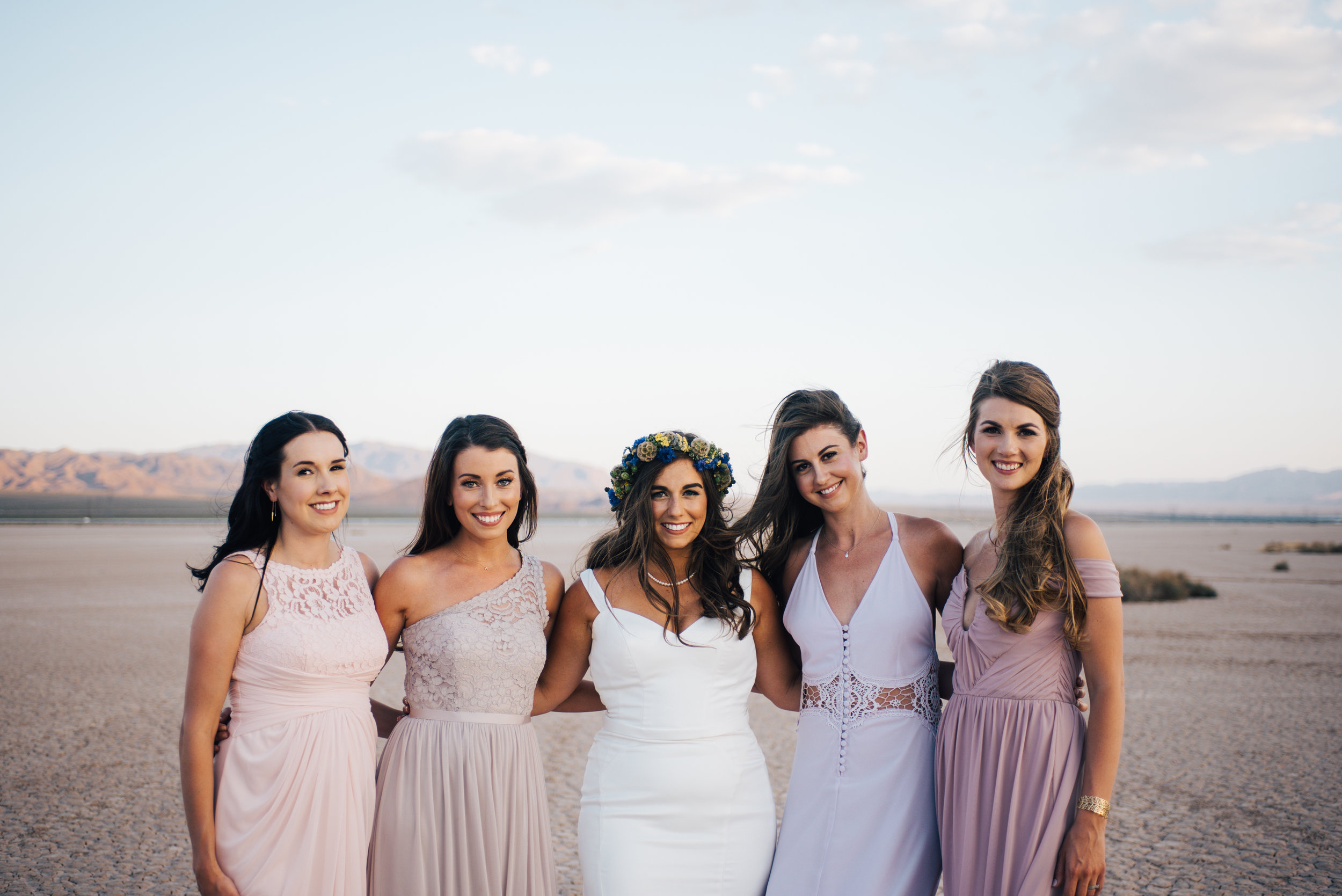 ted baker groom suit, groom, dry lake bed elopement, elopement, flora pop, las vegas wedding, las vegas elopement, pop up wedding, desert wedding, essence of australia wedding dress, wedding dress, bride, bride style, bridal, aussie wedding, las vegas photographer, desert life, summer wedding, blush, blush bridal party, girls, flower crown, 