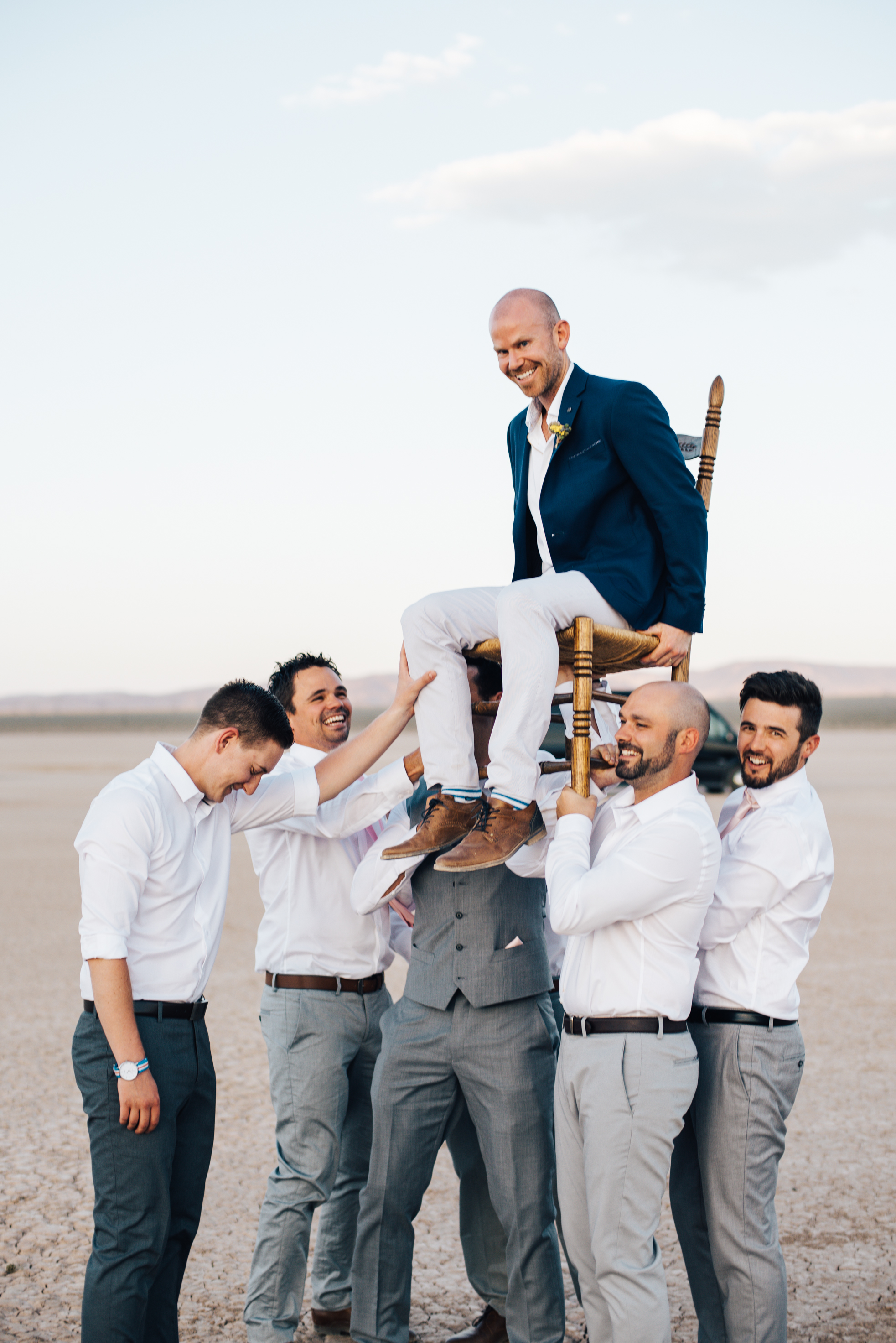 ted baker groom suit, groom, dry lake bed elopement, elopement, flora pop, las vegas wedding, las vegas elopement, pop up wedding, desert wedding, essence of australia wedding dress, wedding dress, bride, bride style, bridal, aussie wedding, las vegas photographer, desert life, summer wedding, blush, blush bridal party, girls, flower crown, 