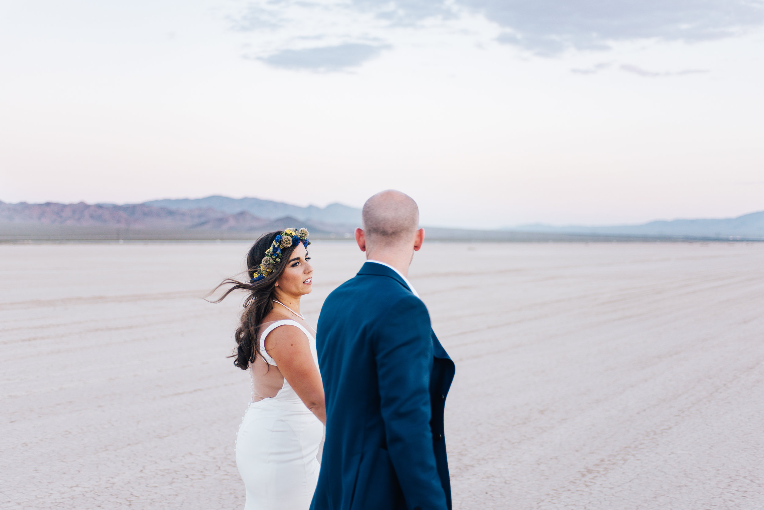 ted baker groom suit, groom, dry lake bed elopement, elopement, flora pop, las vegas wedding, las vegas elopement, pop up wedding, desert wedding, essence of australia wedding dress, wedding dress, bride, bride style, bridal, aussie wedding, las vegas photographer, desert life, summer wedding, blush, blush bridal party, girls, flower crown, 