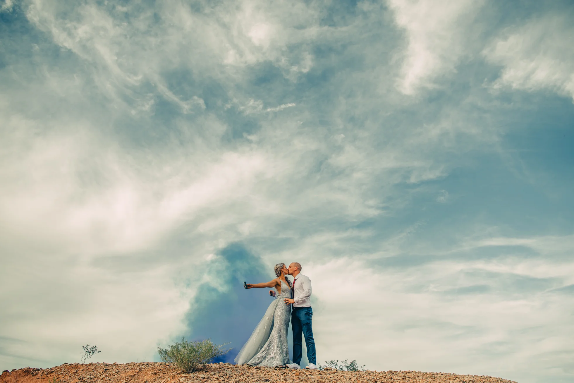 Las Vegas Elopement Rock n Roll Bride elopement Smoke Bomb-174.jpg