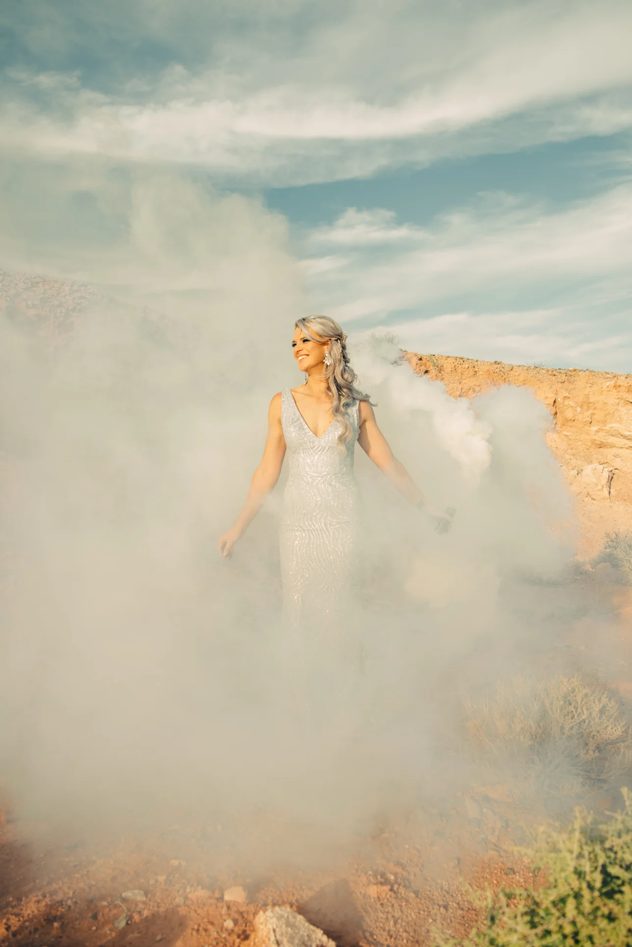 Las Vegas Elopement Rock n Roll Bride elopement Smoke Bomb-207.jpg
