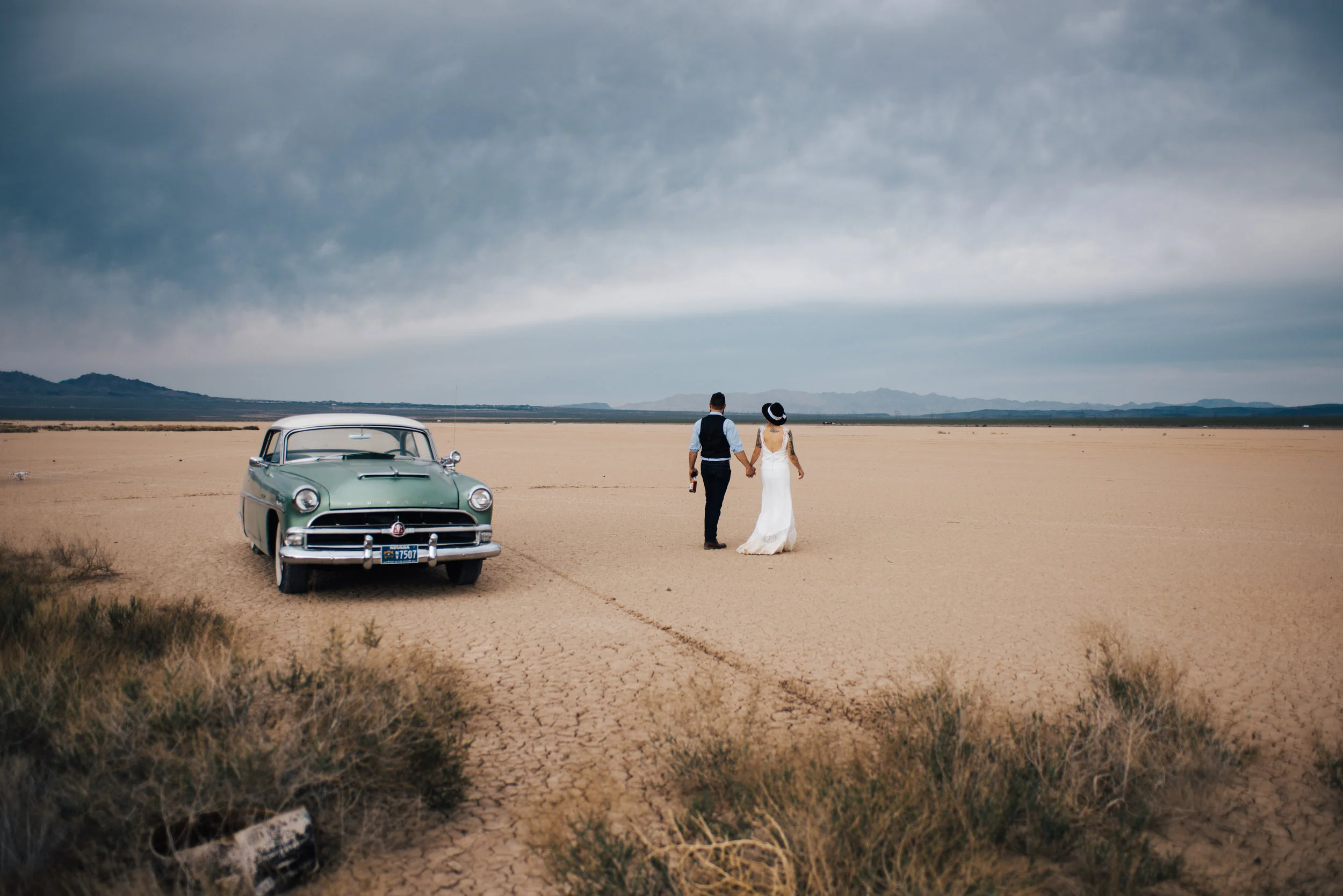 Rock'n Roll Elopement Las Vegas Dry Lakes and DTLV / Wes & Nikki 
