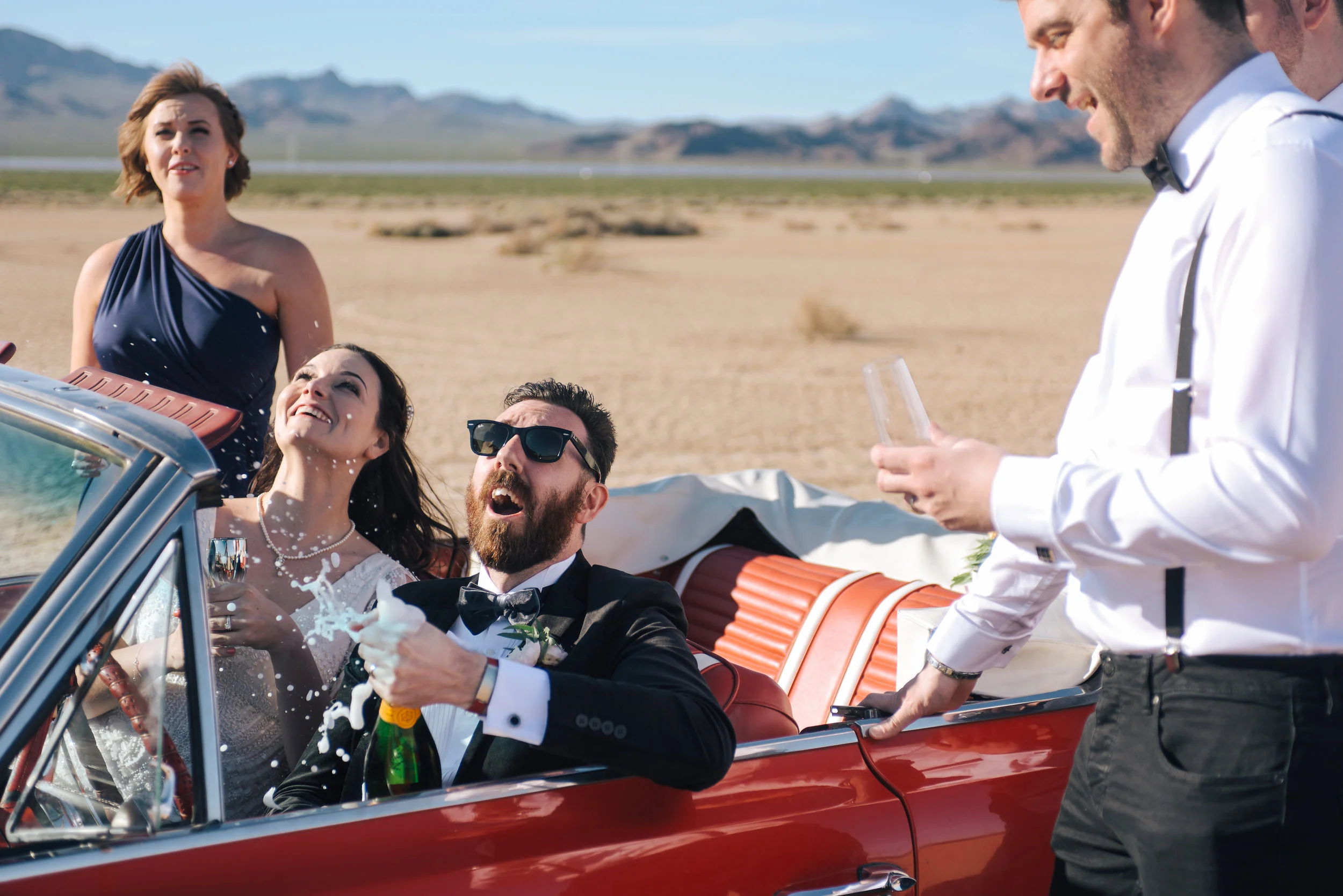 Flora Pop Elopement Dry Lakes and Downtown Las Vegas / Nick & Nikki 