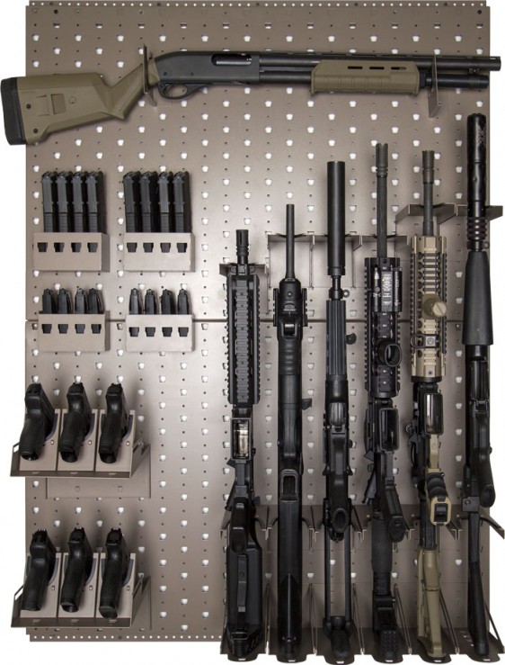 Black Gun Storage Wall Mounting Hanger Set of 2 Hooks For Your Shotguns & Rifles 