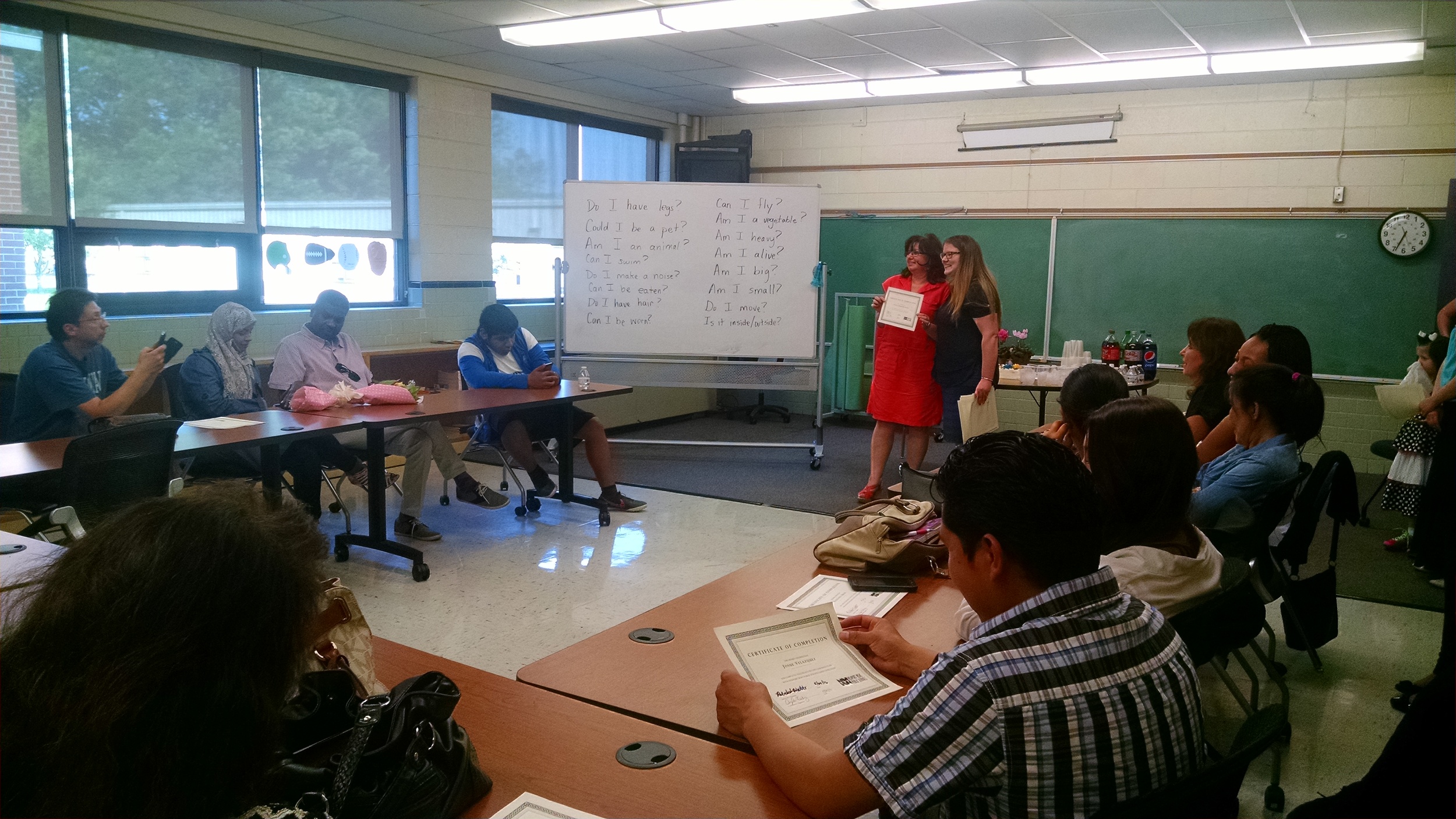  Celebrating an ESL student's birthday in class! 