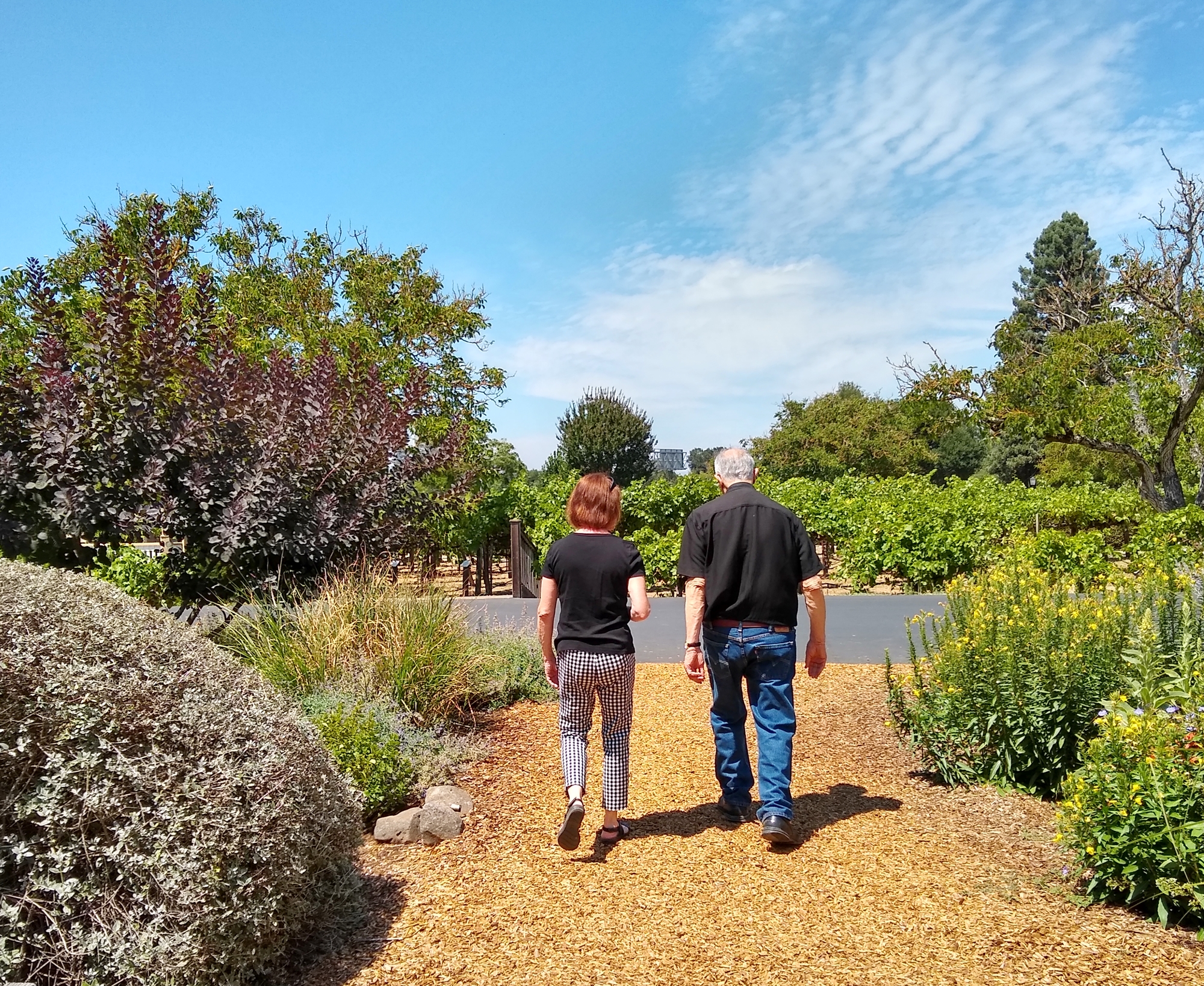 to the gardens and farm