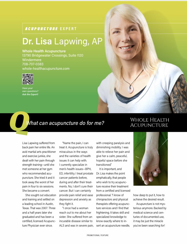 Whole Health Acupuncture Featured!