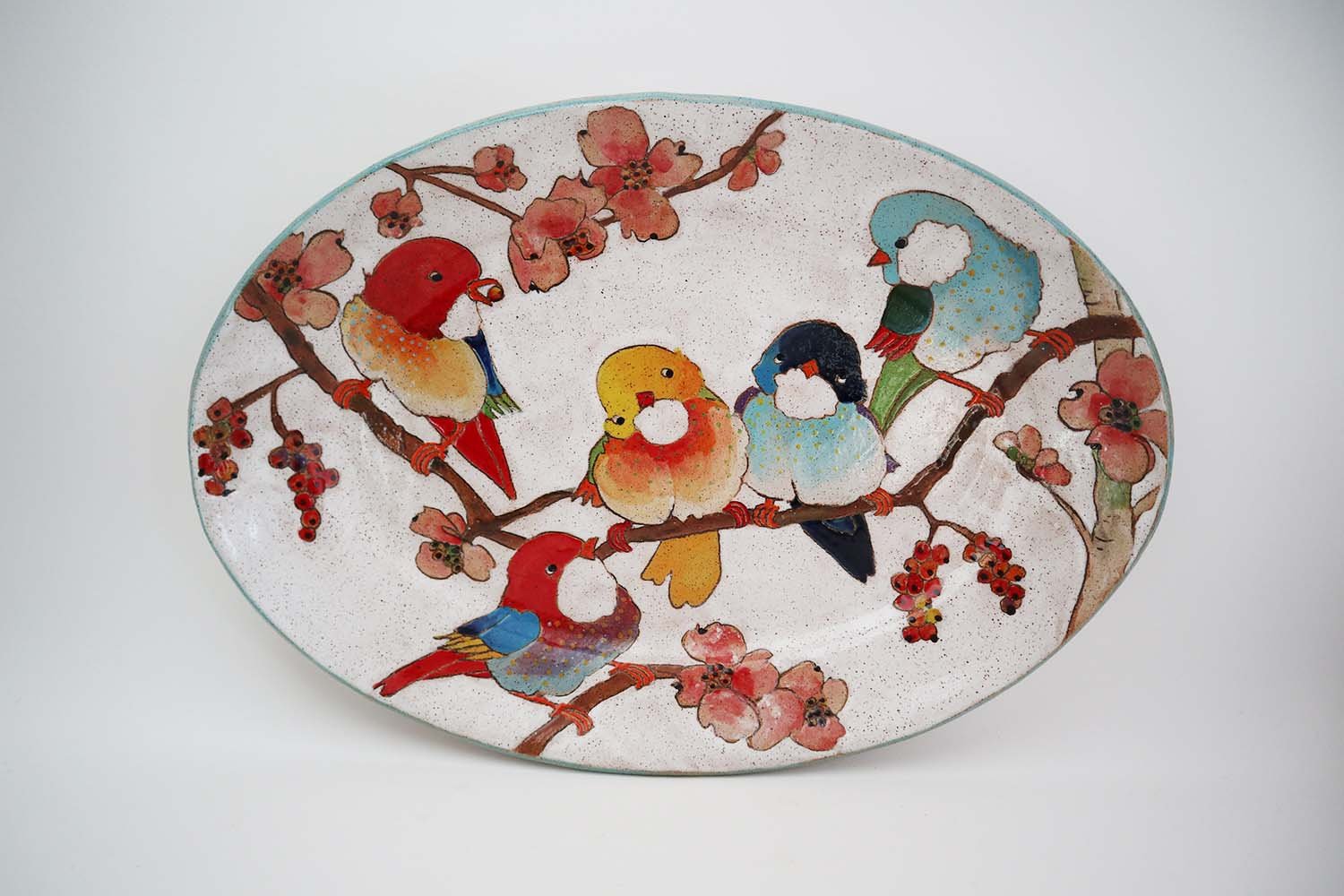 Flowers, Birds, and Berries  Medium Oval Platter