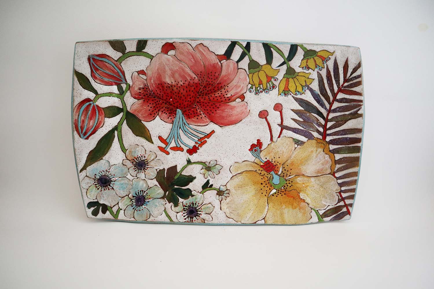 Flowers and Pigment Large Rectangle