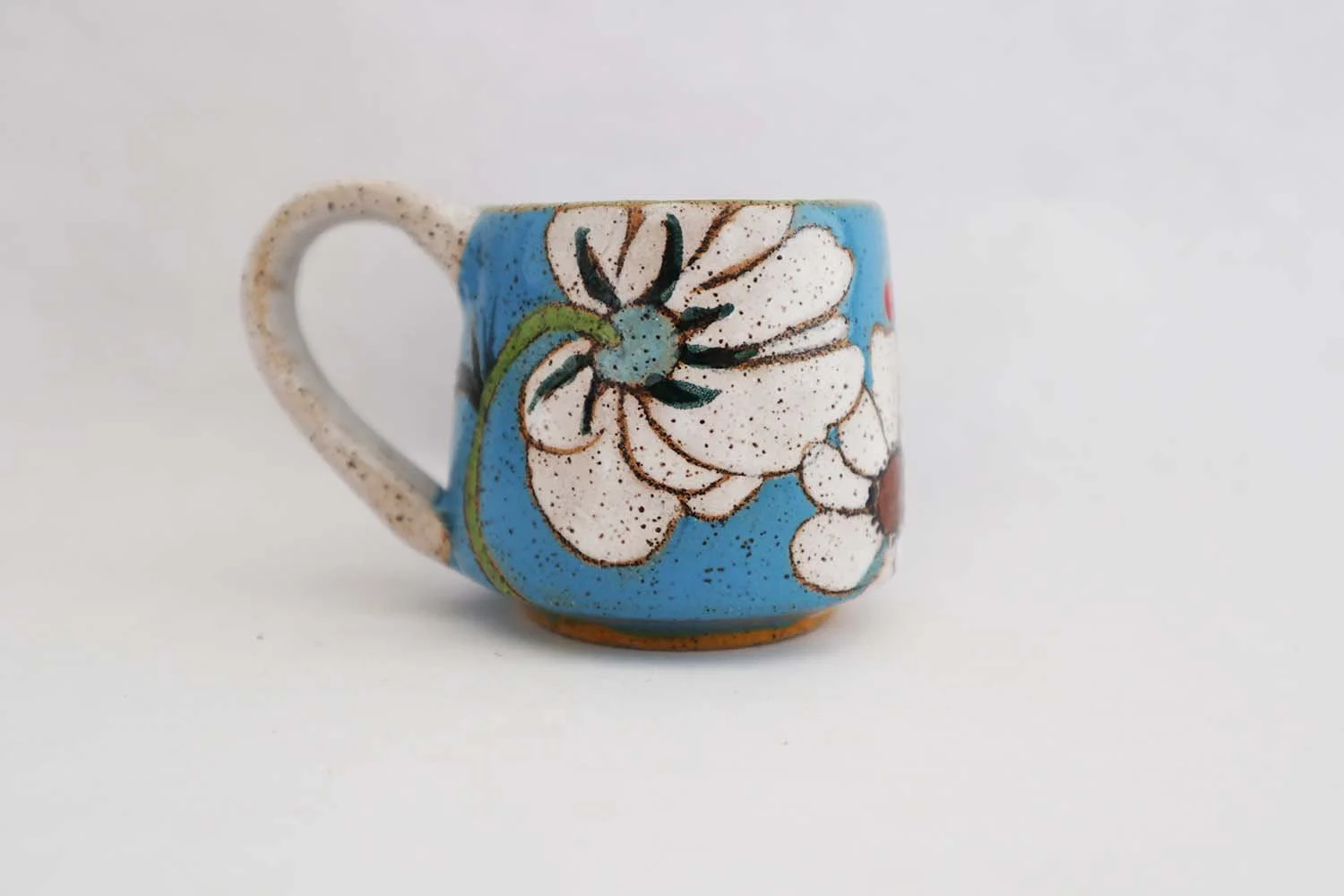 Flowers and Pigment  Espresso Cup (blue) - IN STOCK