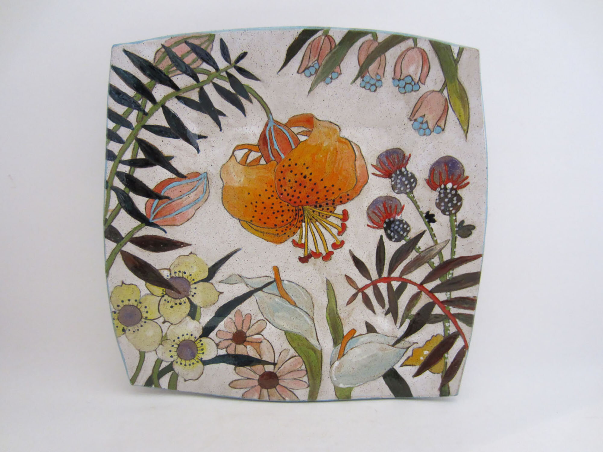 Large Square Platter - Flowers & Pigment