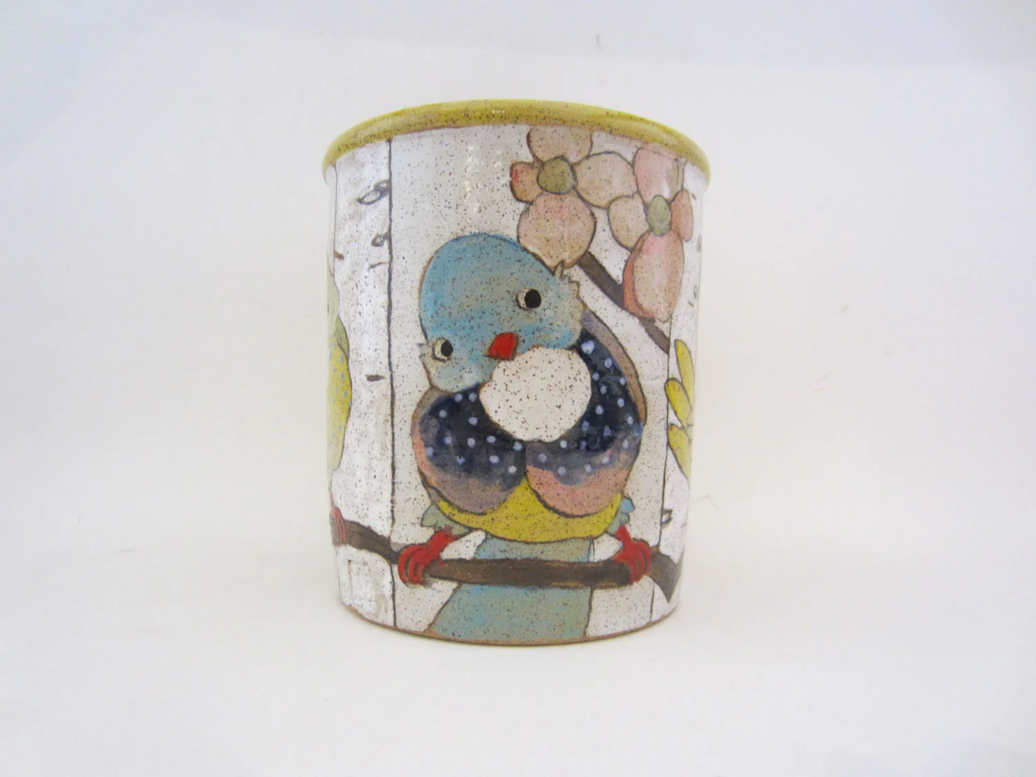 Utensil Holder - Flowers, Birds, & Berries