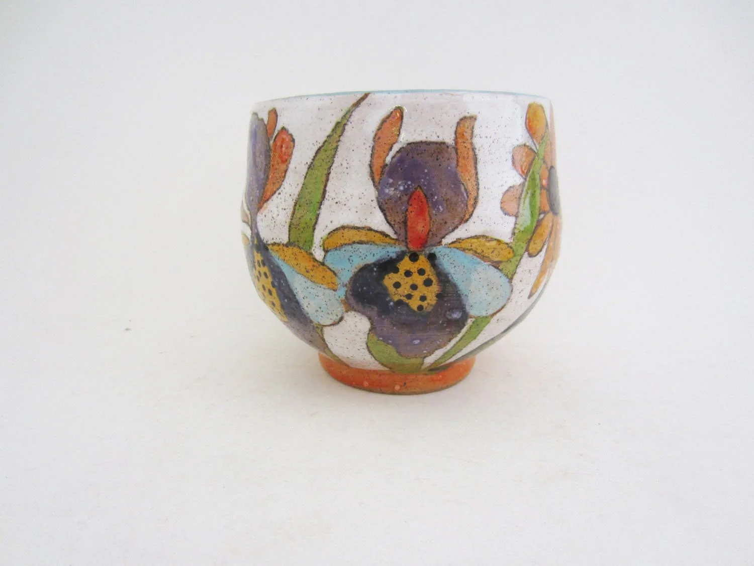 Assorted Flowers and Pigment Tea Bowl