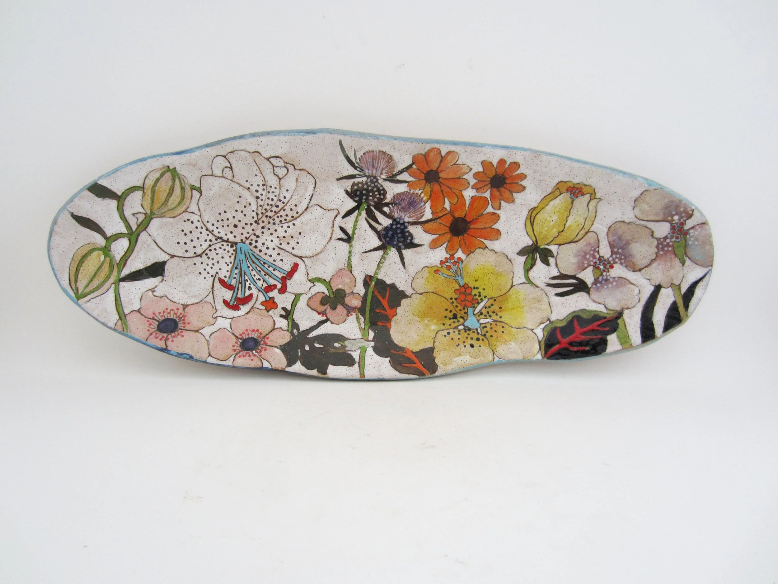 Flower & Pigment Long Oval Platter - Made to Order — three wheel studio