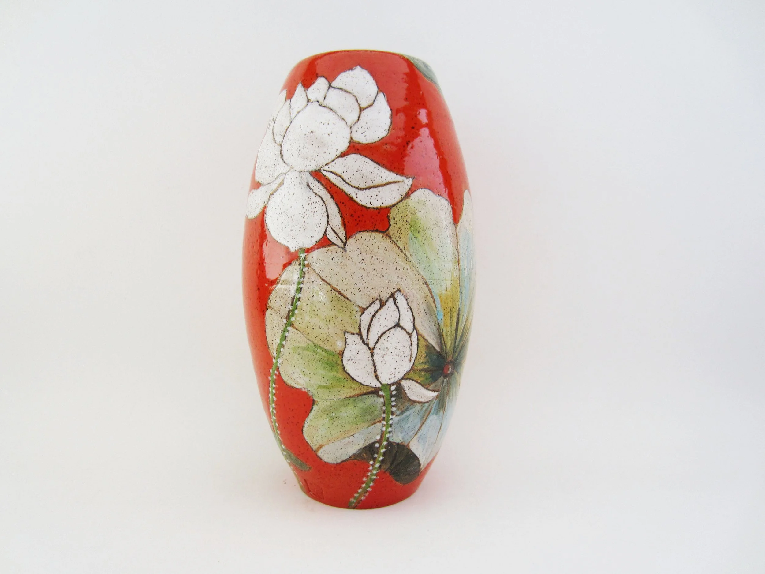 Lotus Medium Bullet Vase (red) - IN STOCK