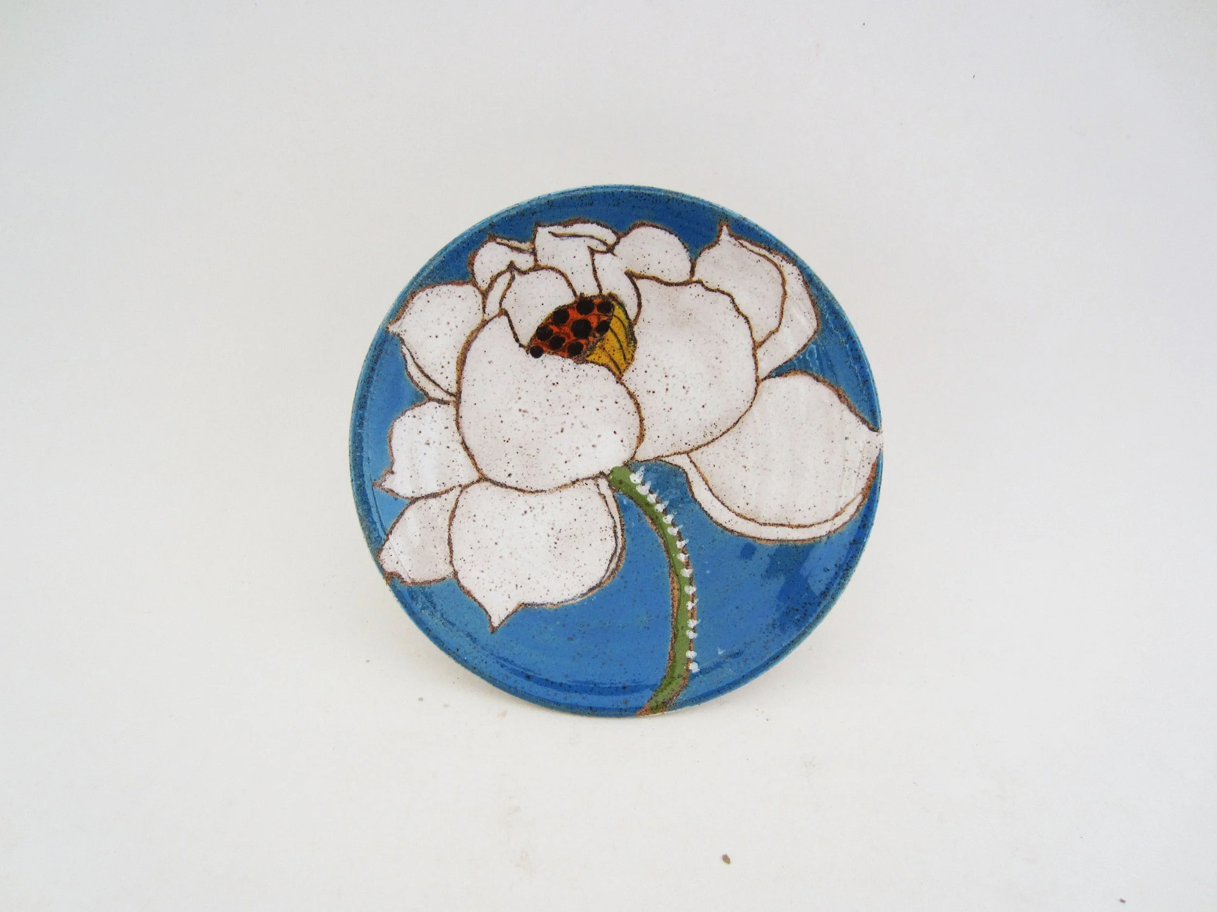 Lotus Salt Dish (blue)