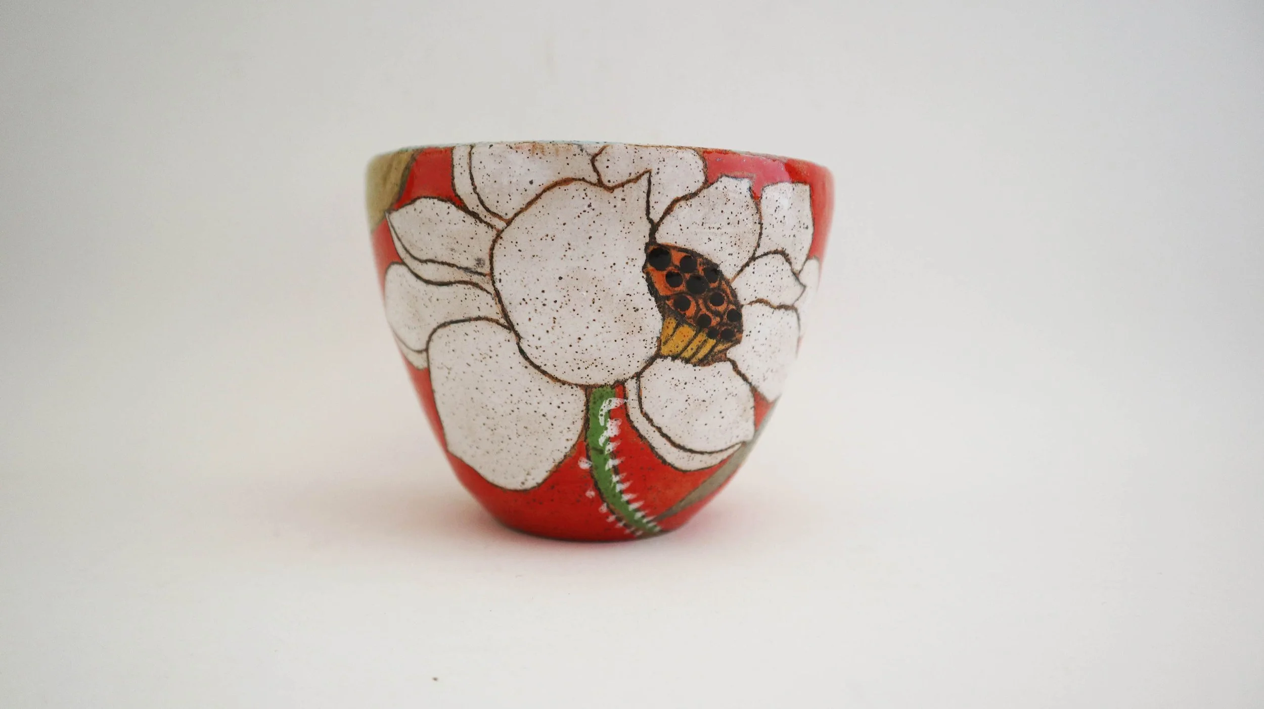Lotus Latte Bowl (red)