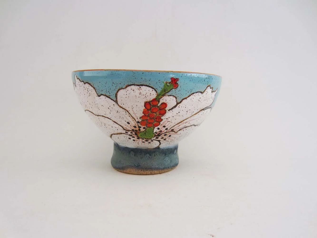 Flowers and Pigment Small Bowl (tiffany blue)