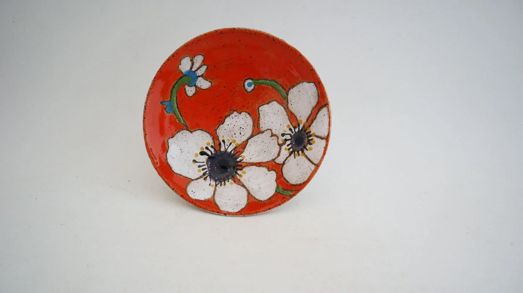 Flowers and Pigment Salt Dish