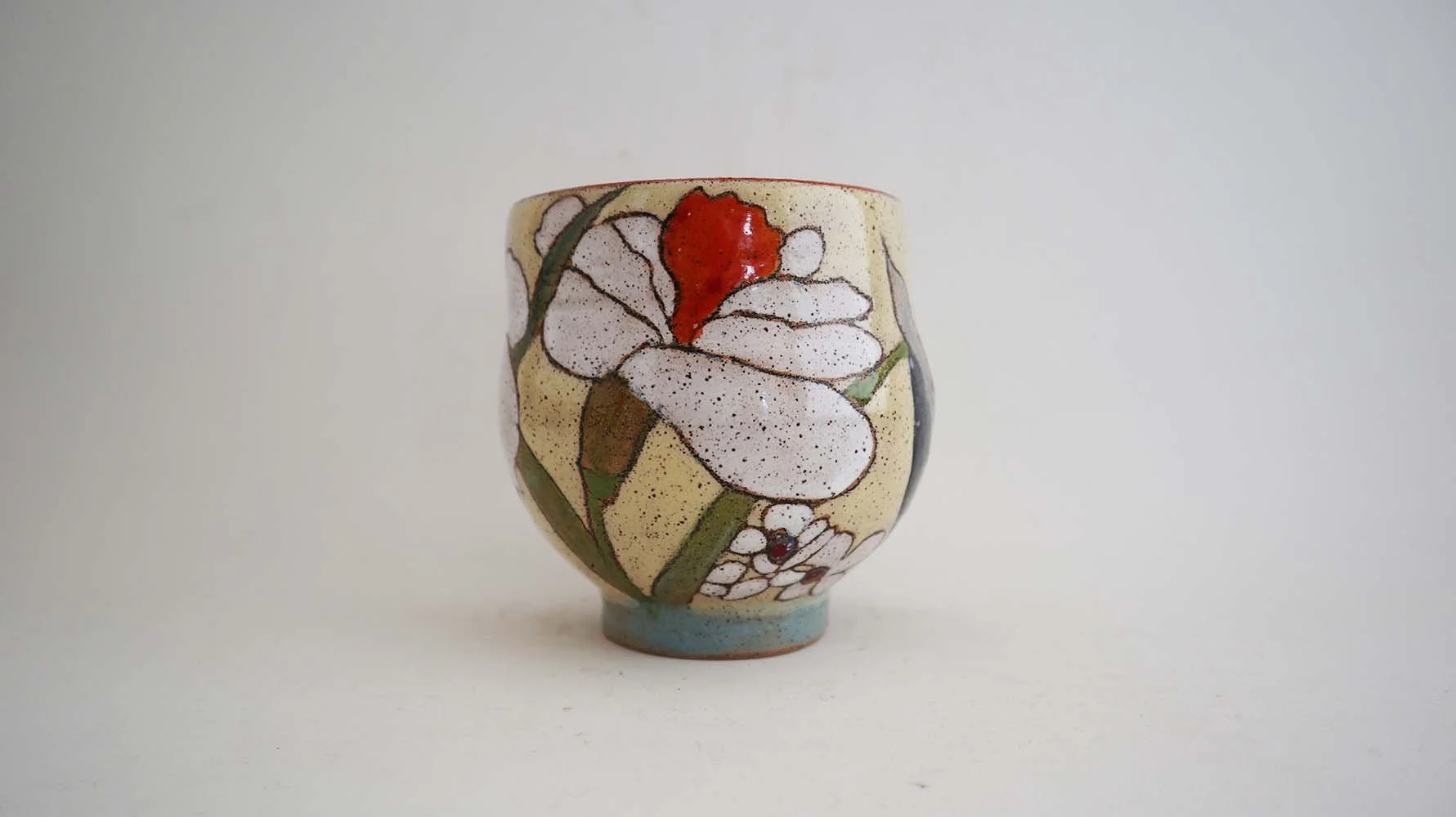 Spring Flower Tea Bowl (light yellow)