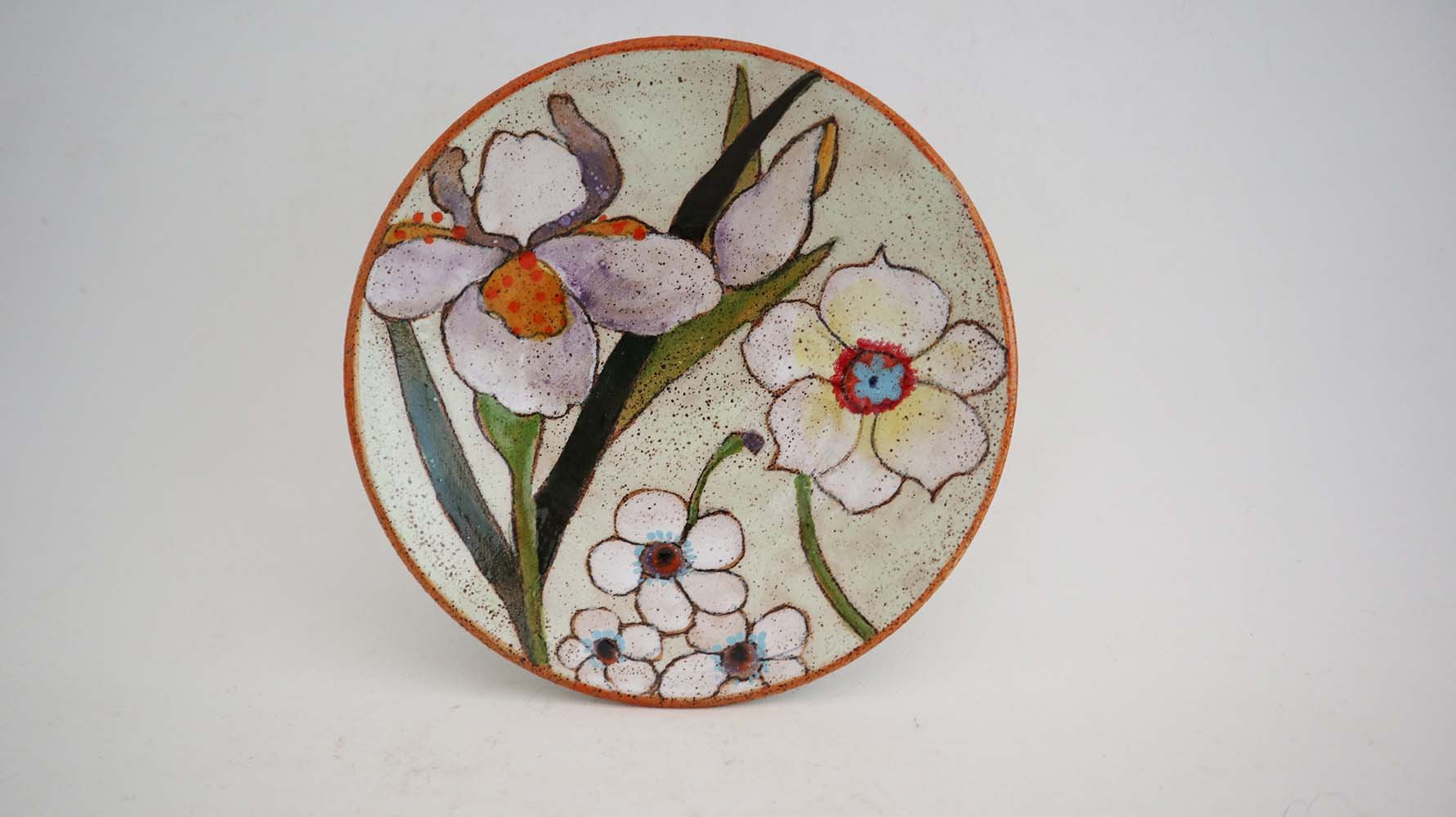 Spring Flowers Condiment Bowl (light green)