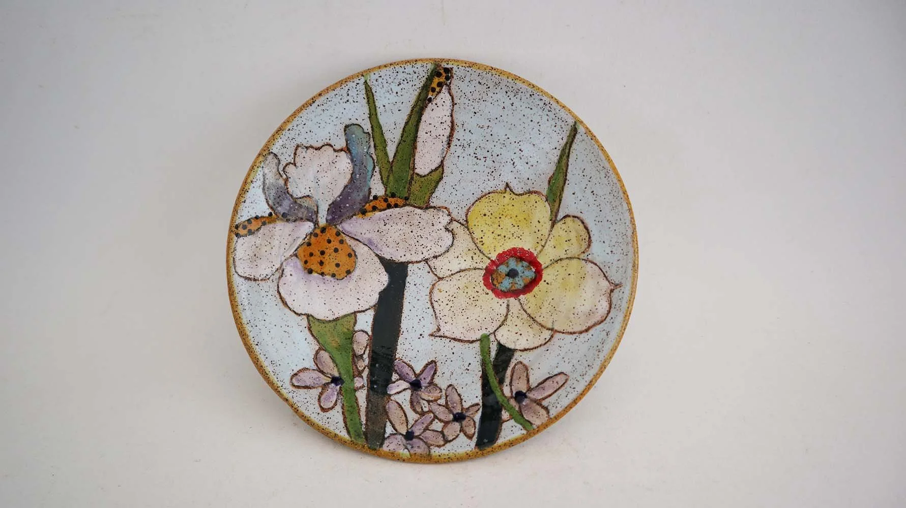 Spring Flowers Condiment Bowl (light blue)