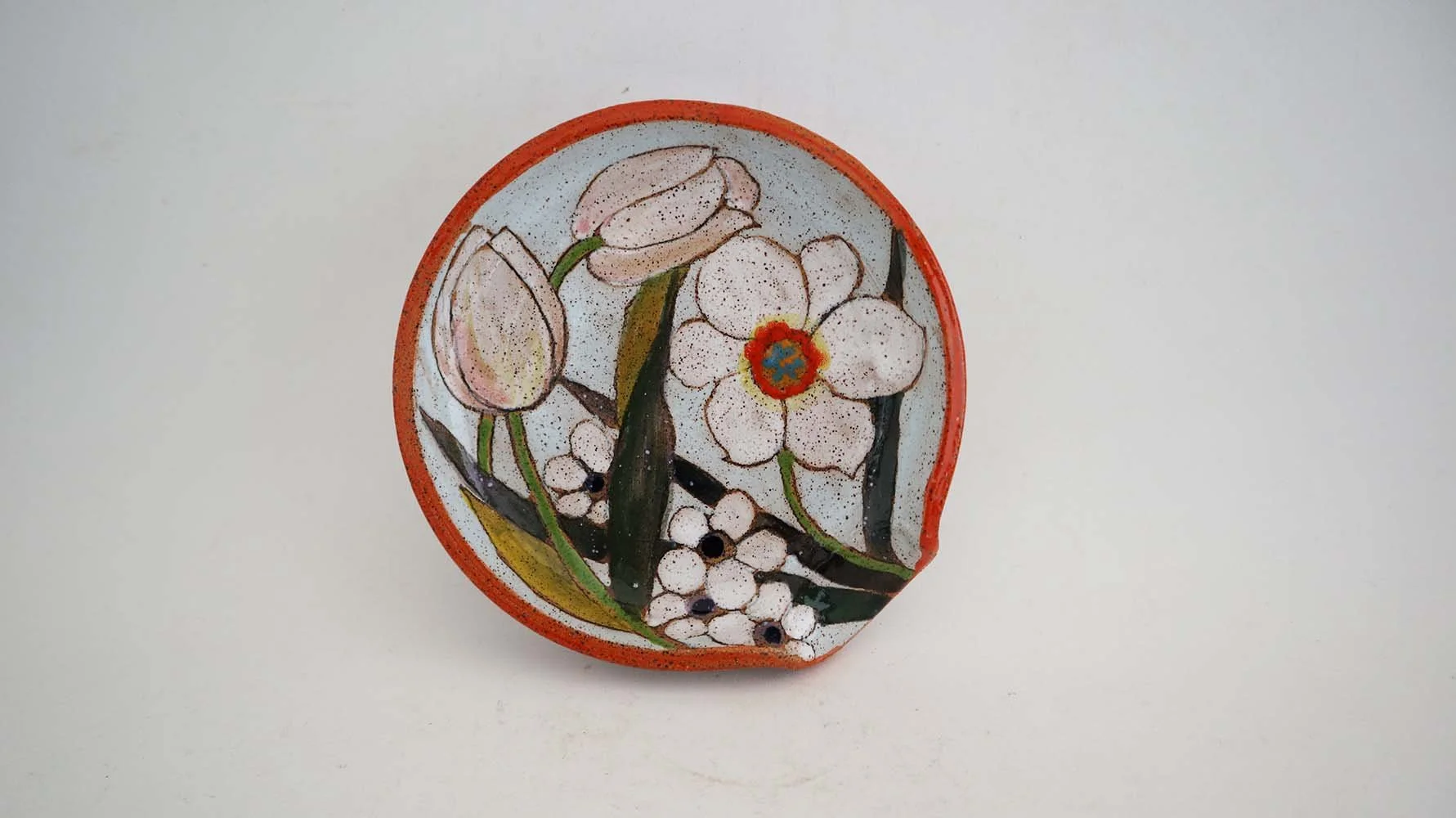 Spring Flower Spoon Rest (light blue)