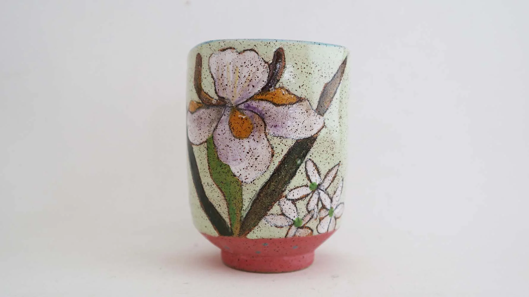 Spring Flower Square Cup (light green)
