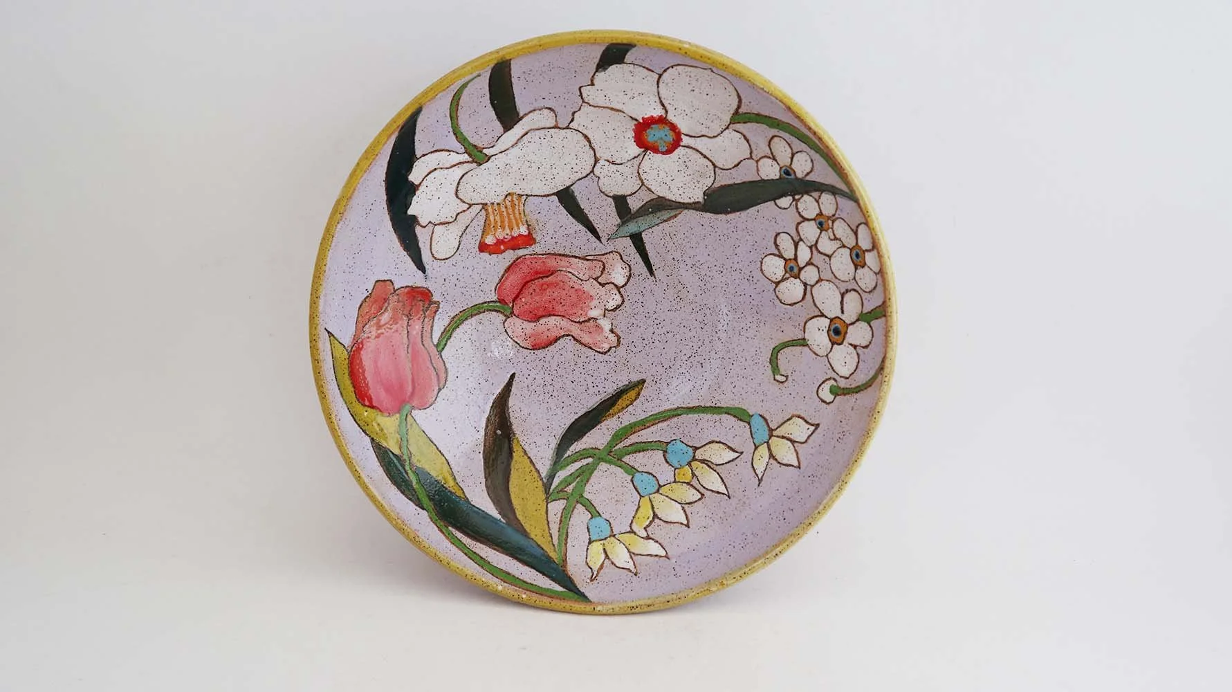 Spring Flower Small Serving Bowl (light purple)