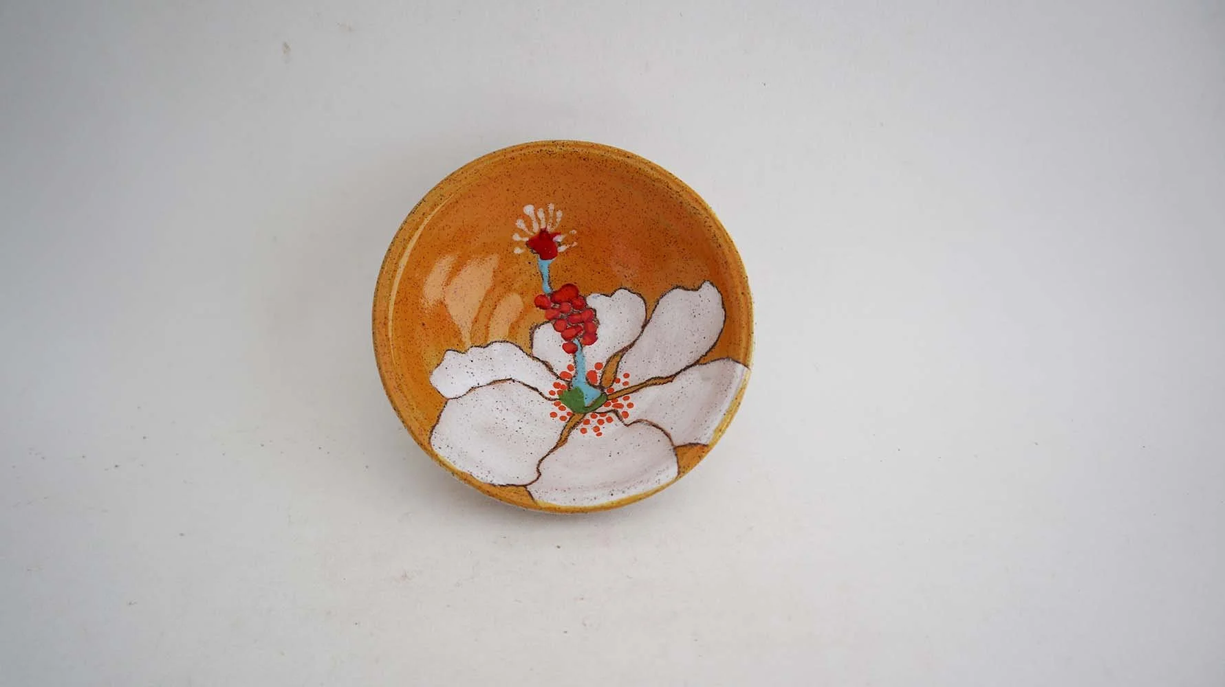 Flowers and Pigment Salt Dish (yellow)
