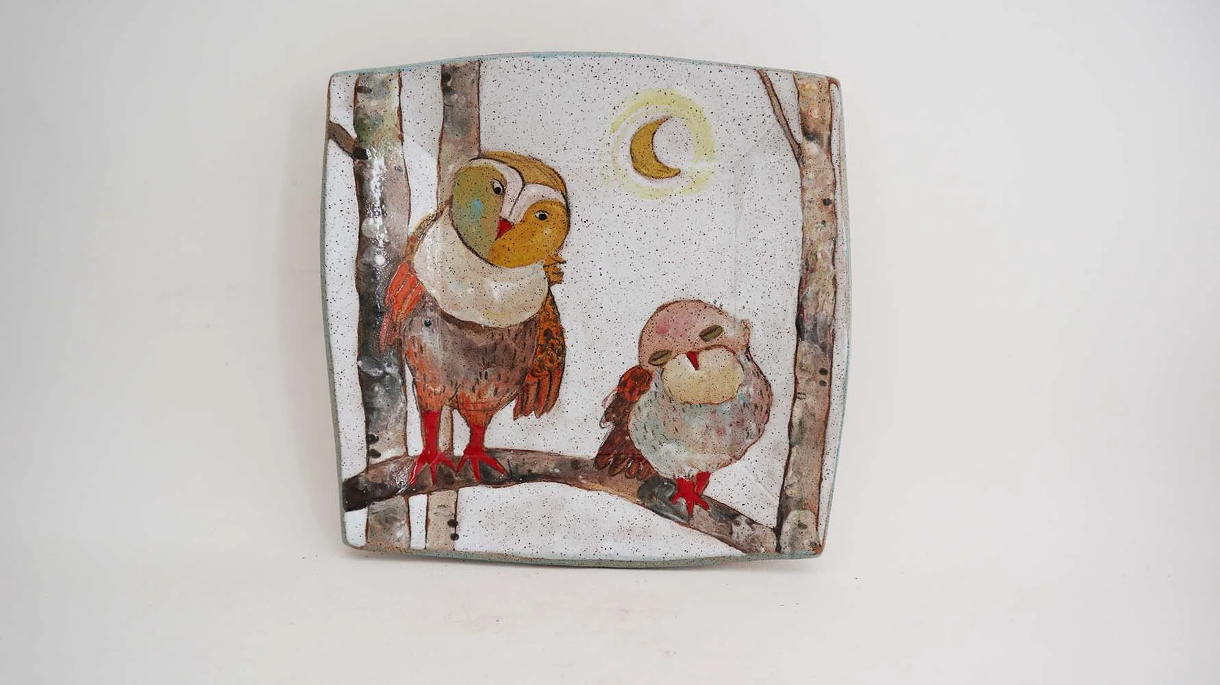 Owl Square Dish - Made to Order