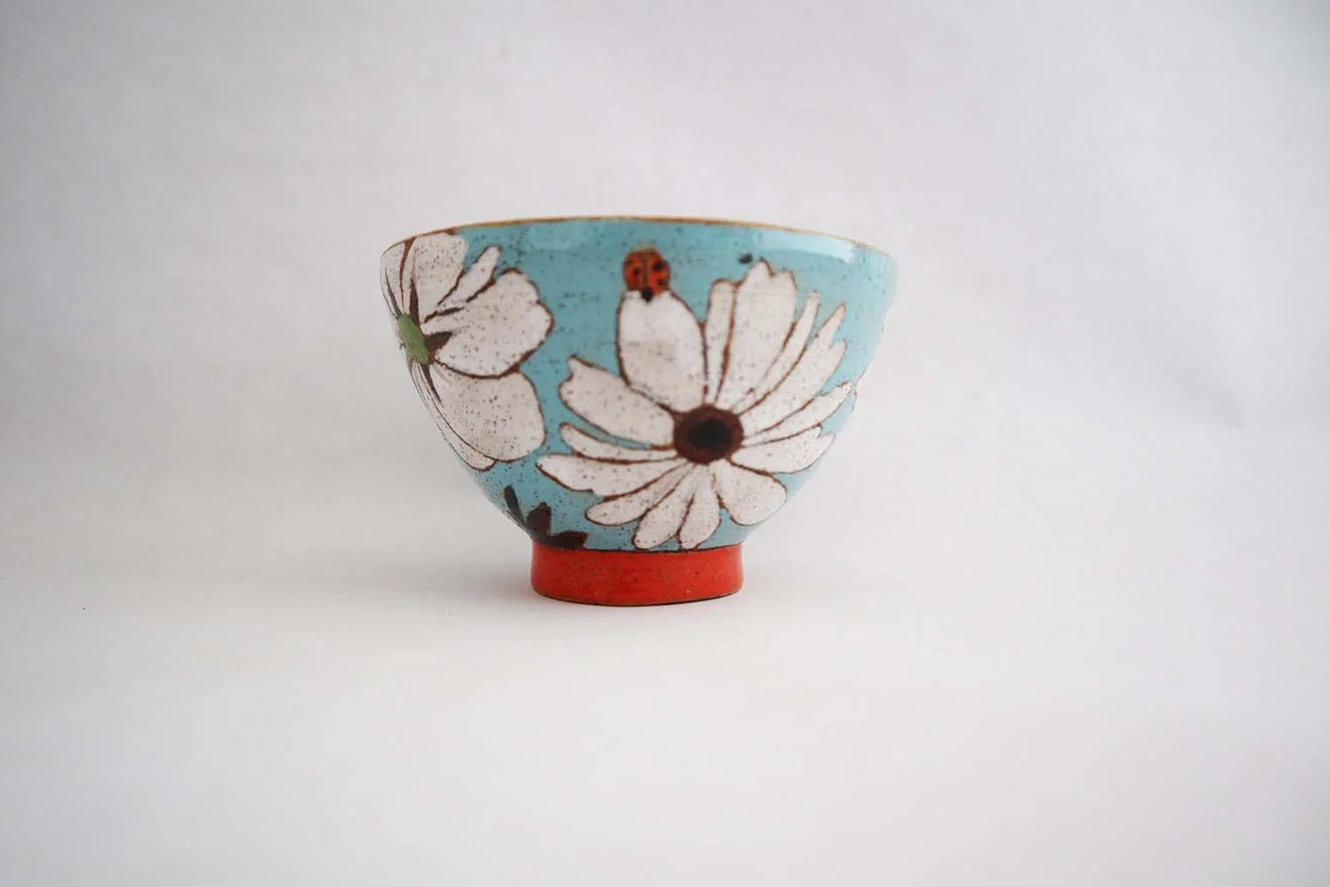 Flowers and Pigment Rice Bowl (tiffany blue)