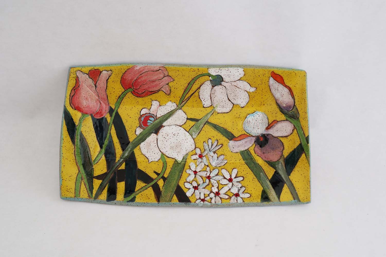 Flowers and Pigment Small Rectangle (Bright Yellow)