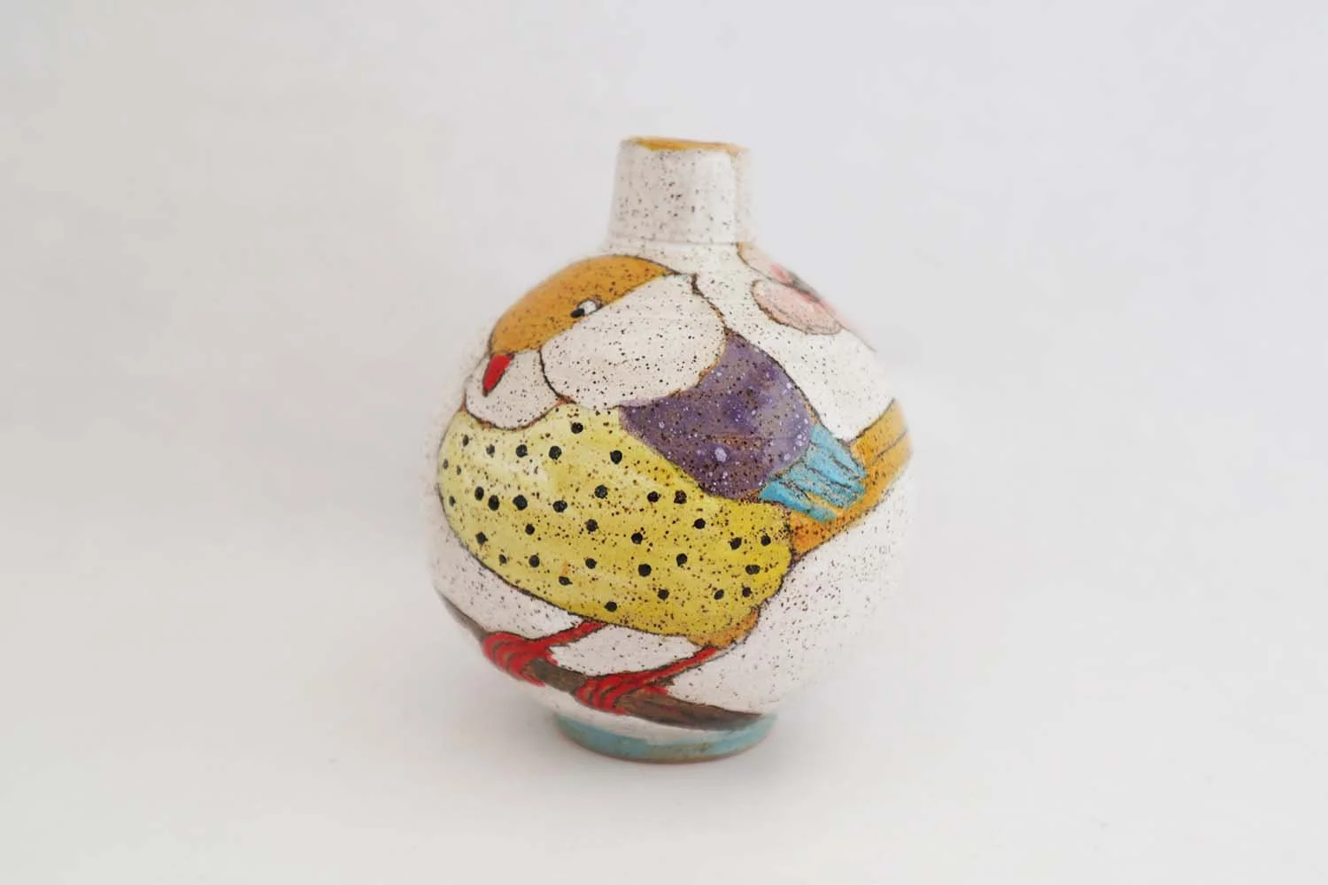 Flowers, Brids, and Berries Bud Vase