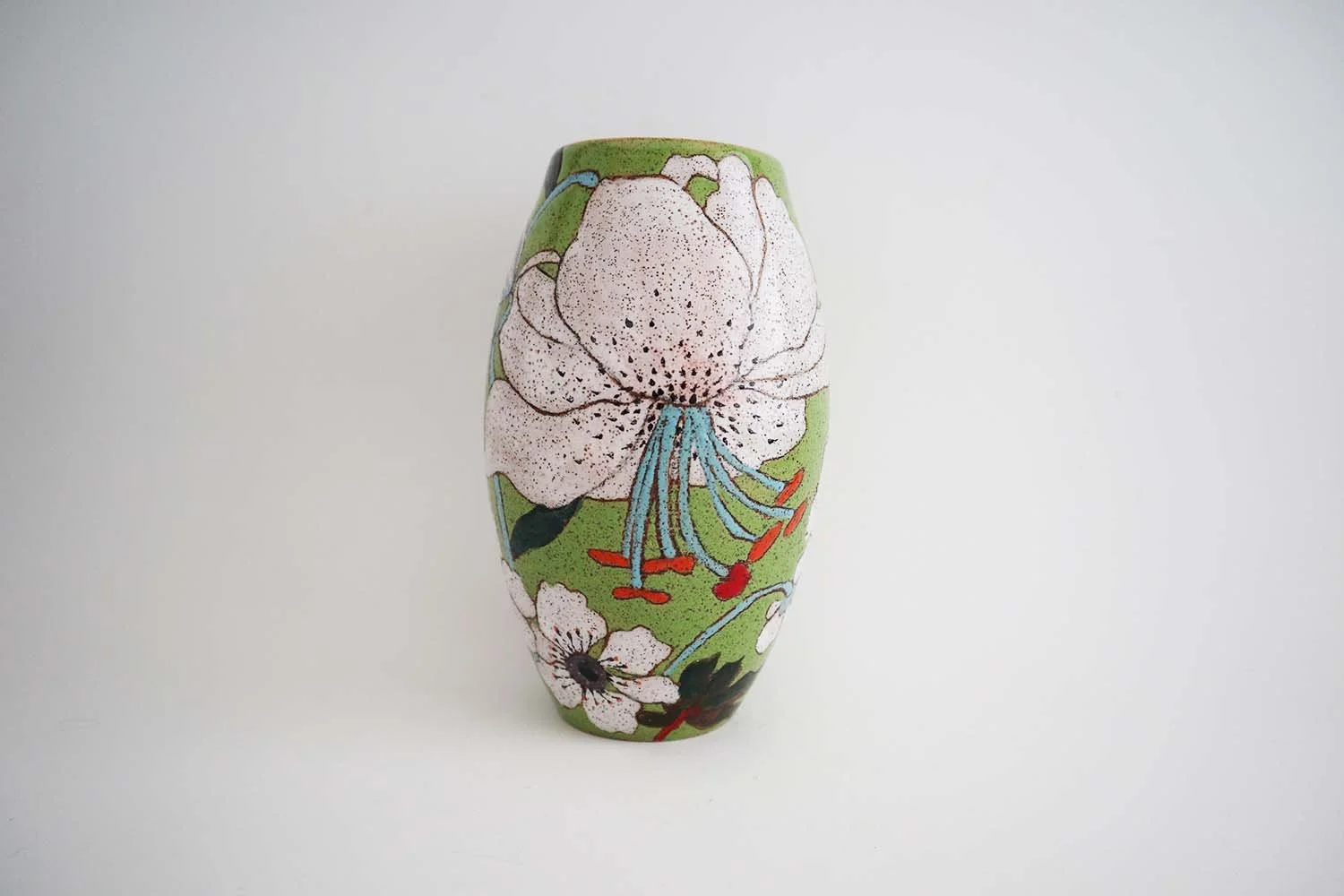Flower and Pigment Vase (green)