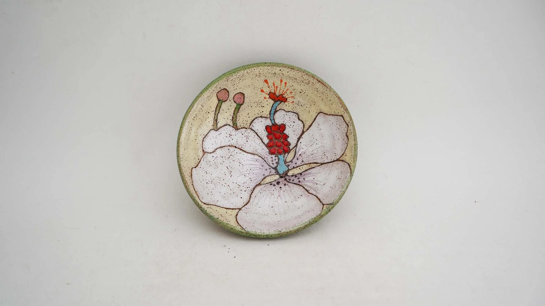 Flowers and Pigment Salt Dish
