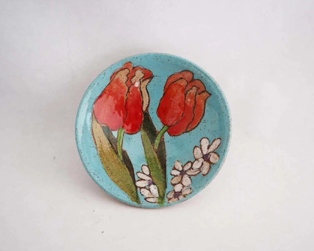 Spring Flowers Salt Dish (tiffany blue)- IN STOCK