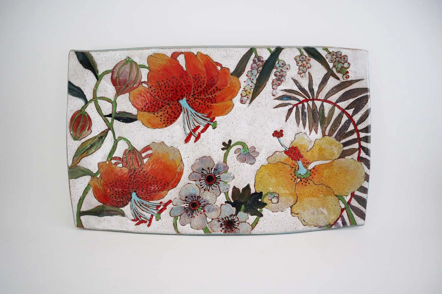 Flowers and Pigment Large Rectangle