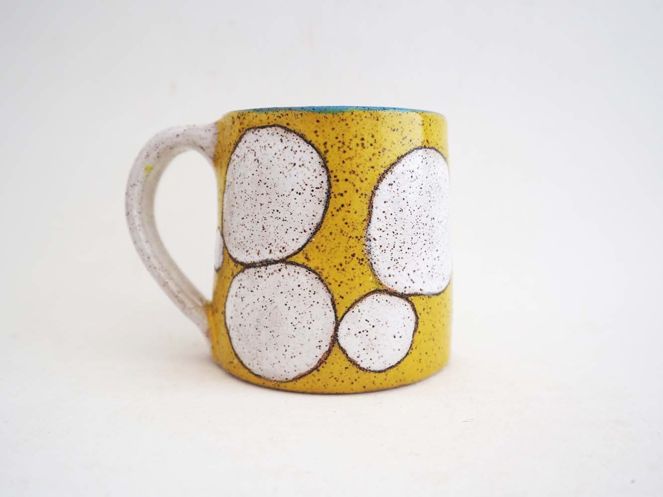 Small Dot Mug (bright yellow)  - Made to Order