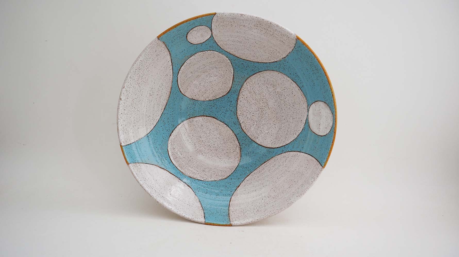 Dot Small Serving Bowl (light blue/dark blue)  - Made to Order