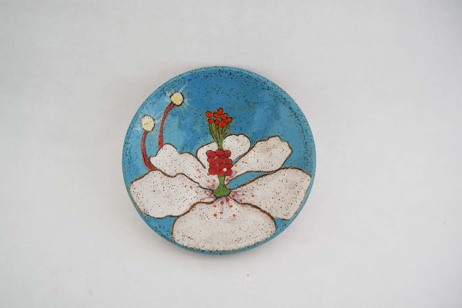Flowers and Pigment Salt Dish