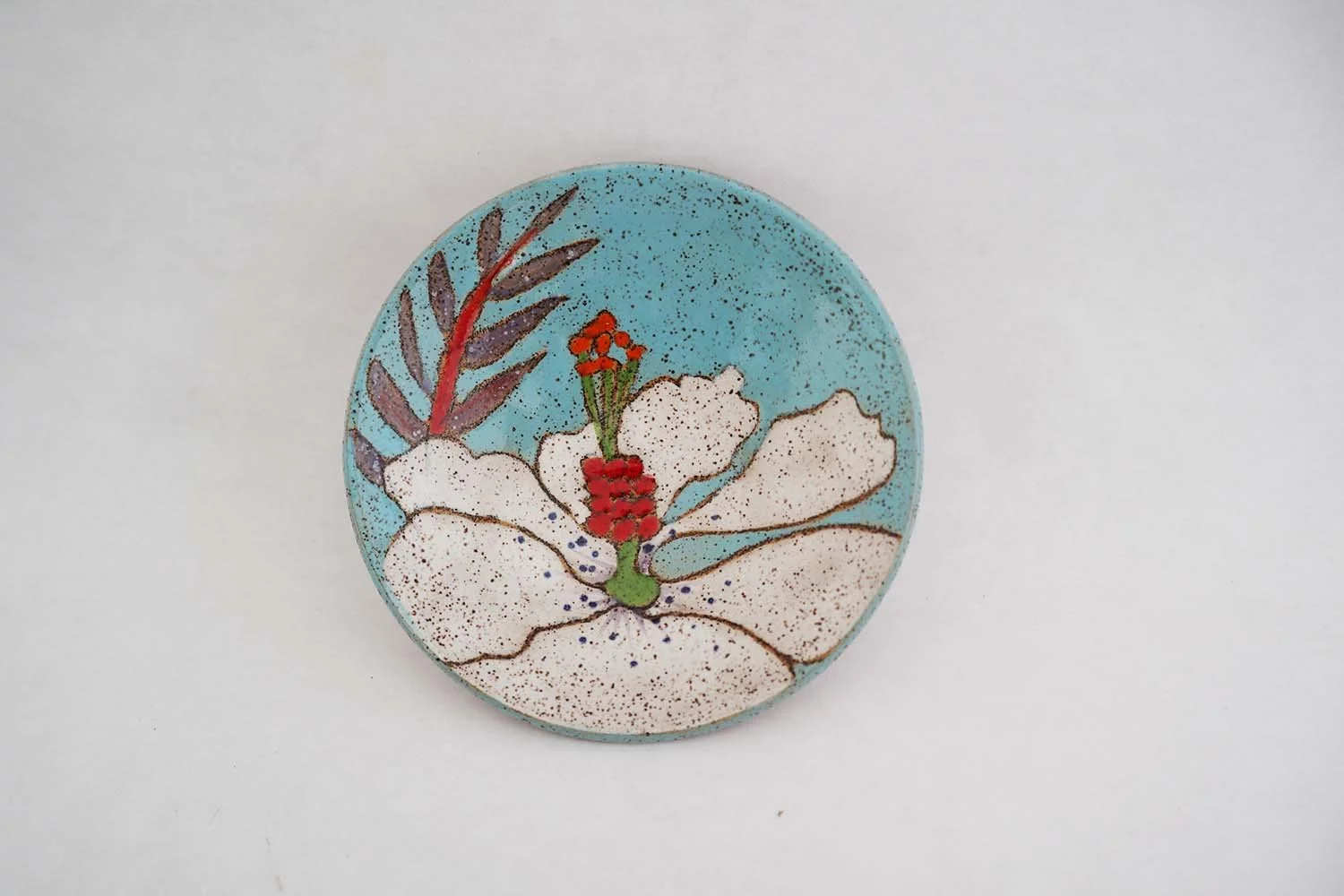 Flowers and Pigment Salt Dish