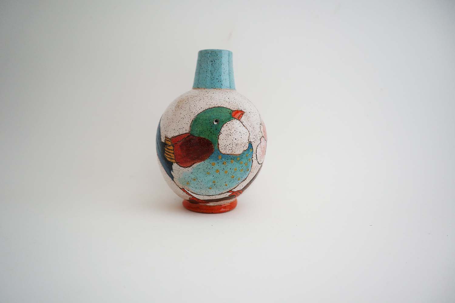 Flowers, Birds, and Berries Bud Vase