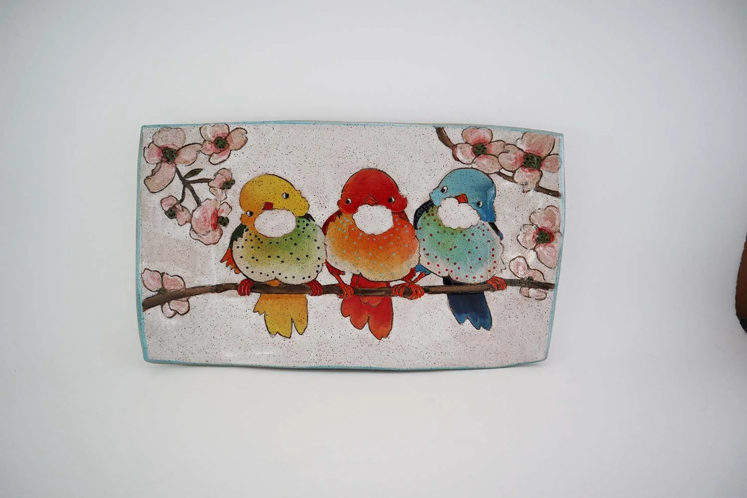 Flowers, Birds, & Berries Rectangle Tray - Made to Order