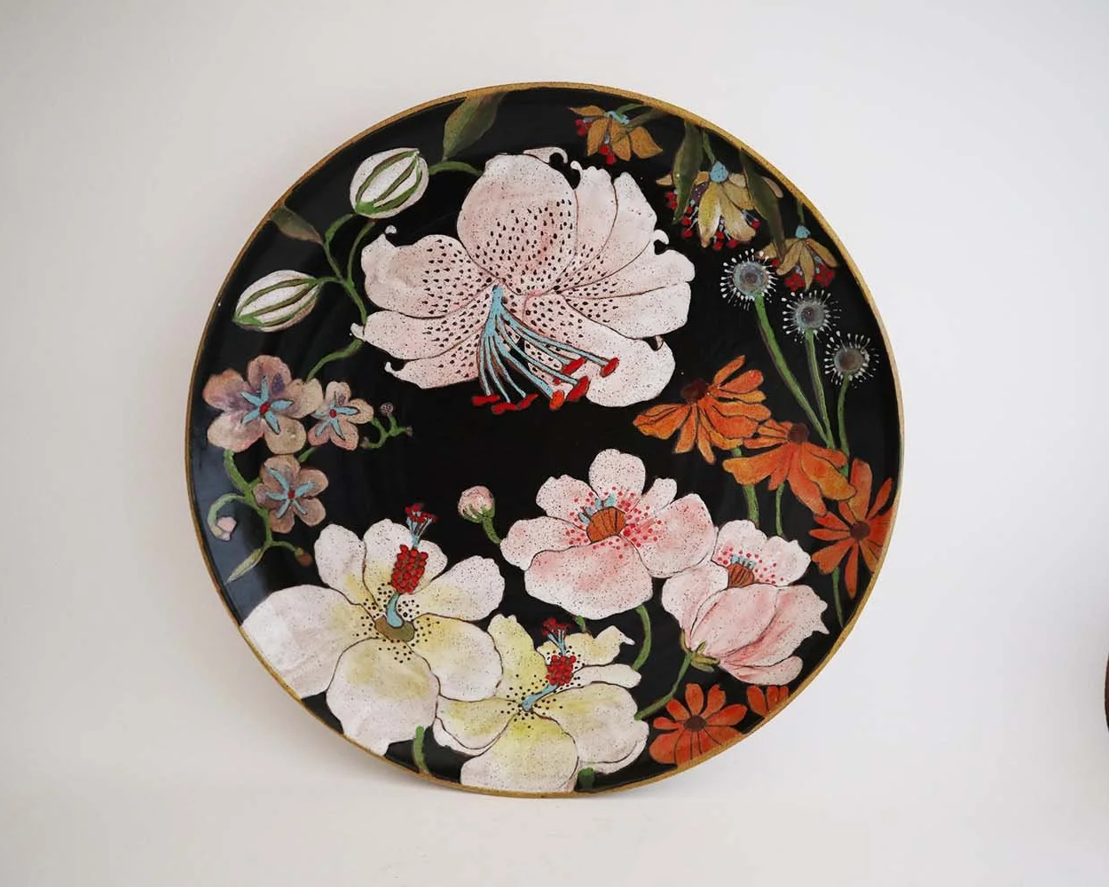 Midnight Garden Large Round Platter