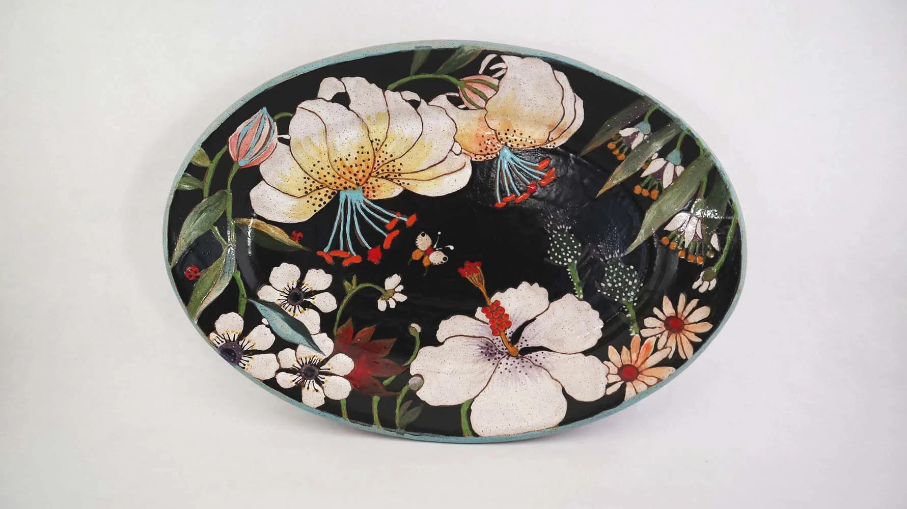 Midnight Garden Medium Oval Platter