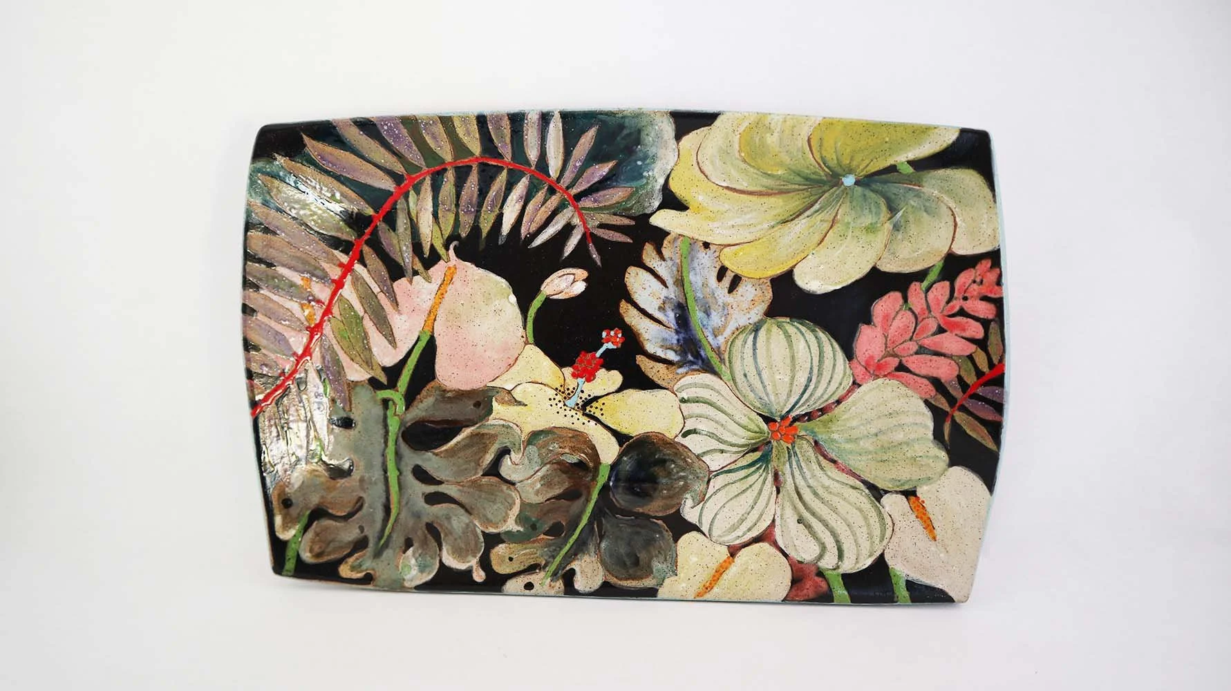 Midnight Garden Large Rectangle Tray