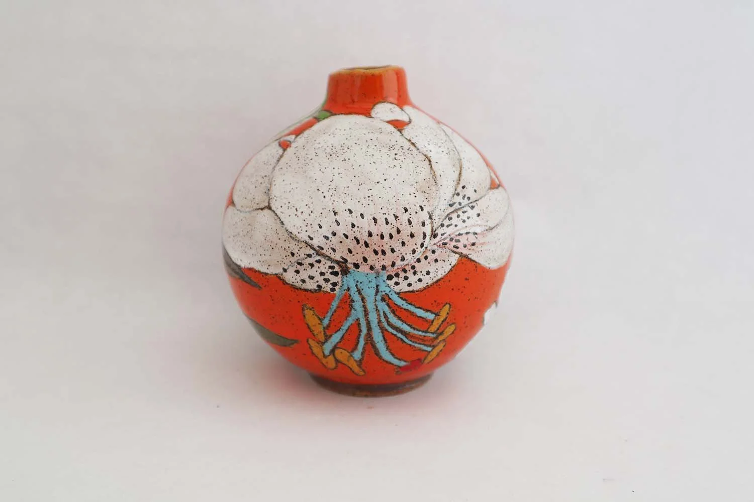 Flowers and Pigment Large Bud Vase (orange)