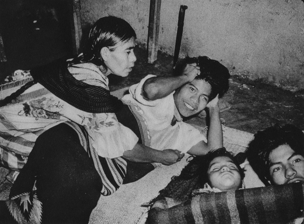 Maria Sabina and her son, Aurelio, under the influence of mushrooms. Huautla de Jimenez, 1955. (LIFE)